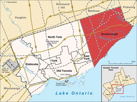 city of scarborough|map of scarborough ontario.